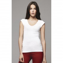 T-Shirt Sheer Deep V-Neck